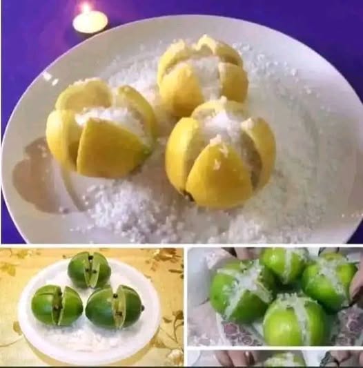 Cut the lemons into 4 pieces, add salt, and put it in your… See more