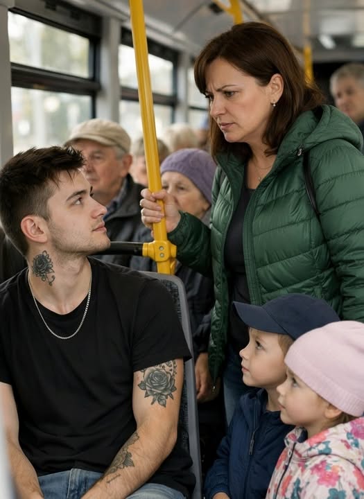 On the bus: A young man refused to give up his seat… and then something happened that froze all the passengers 😲💔