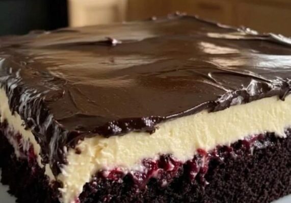 Decadent Chocolate Raspberry Cream Cake