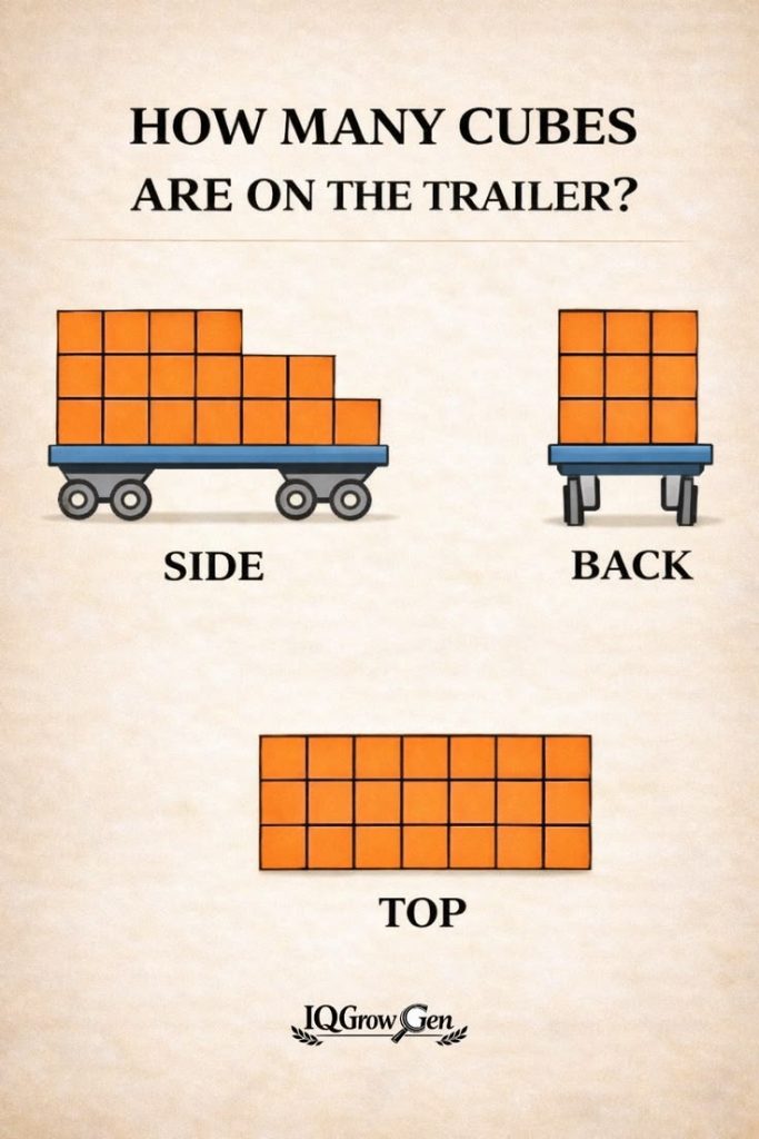 How Many Cubes Are on the Trailer? 3D Spatial Puzzle Explained