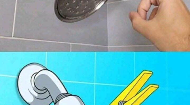 Why hang a clothespin above the shower: Once you know it, you’ll always do it!!