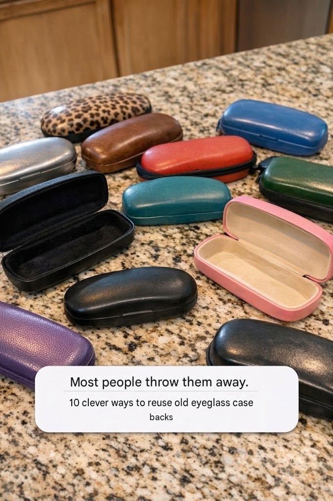 Most people throw them away. 10 ingenious tips for reusing your old glasses cases.
