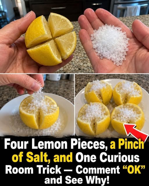 Cut a lemon into four pieces, add salt, and leave it in the room — This tip is changing people’s lives! Drop an “OK” and I’ll post the full method!