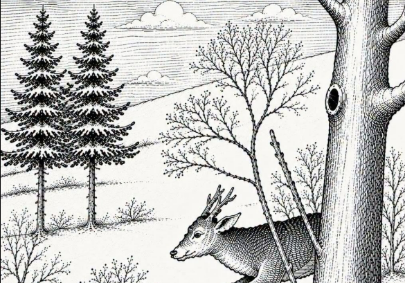 Can You Find the Hidden Figure Blending Into This Winter Scene?