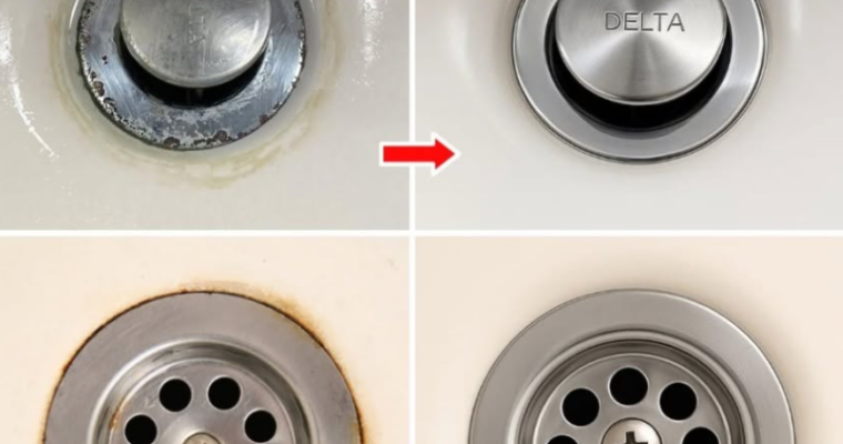 How do you remove the dark rings around the taps?