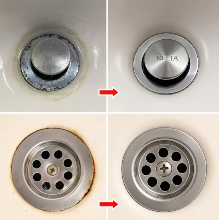 How do you remove the dark rings around the taps?