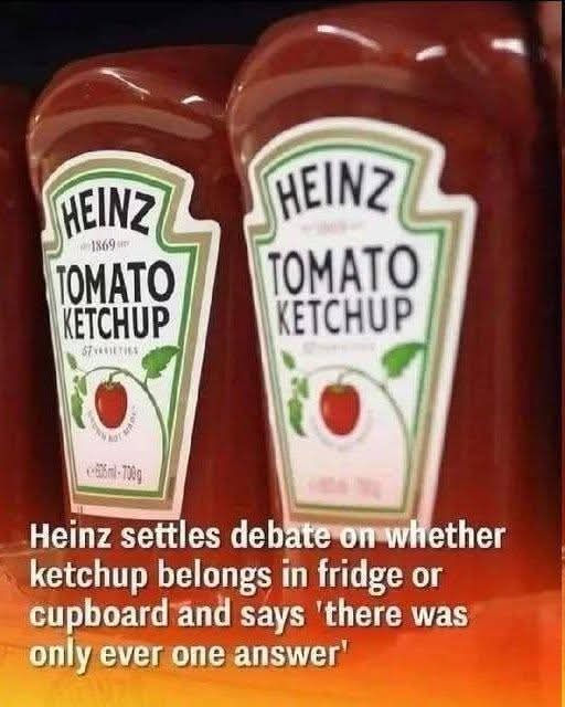 🍅 THE GREAT KETCHUP DEBATE: FRIDGE OR CUPBOARD?