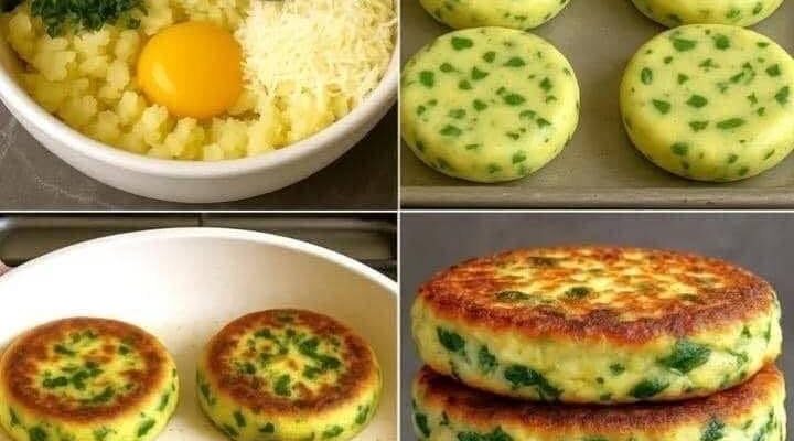 Cheesy Potato Spinach Patties