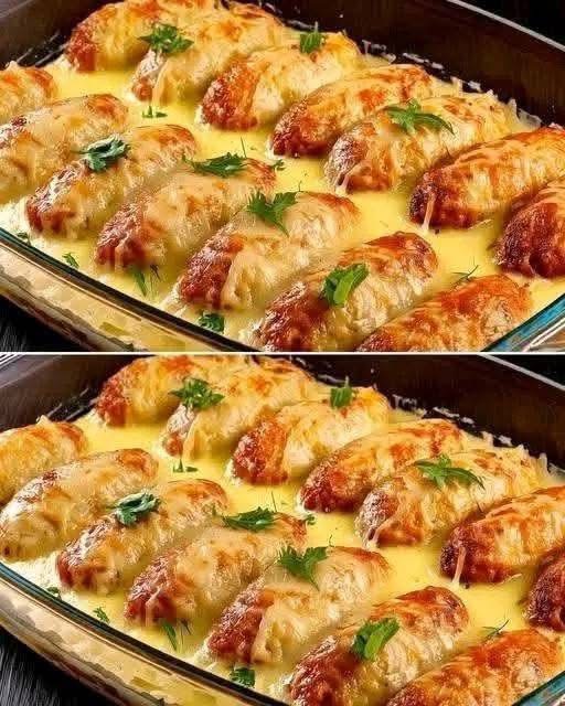 Rouleaux de Chou Farcis Crémeux au Bœuf et au Fromage