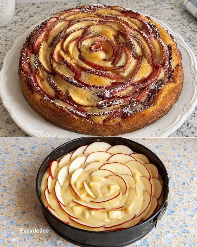 French Apple Rose Cake (Gâteau aux Pommes) 🍎🌹