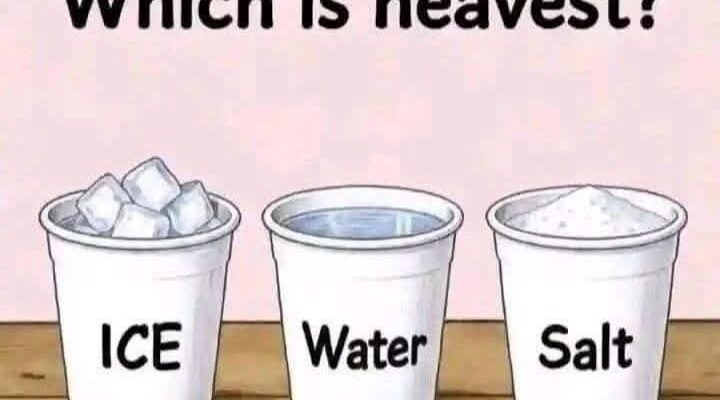 Which Is Heaviest? Ice vs. Water vs. Salt Science Puzzle Explained