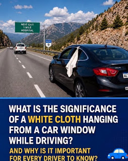 The White Cloth in Car Windows
