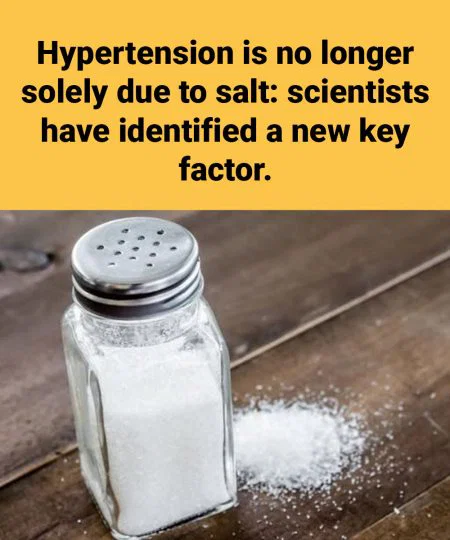 Hypertension is no longer solely due to salt: scientists have identified a new key factor.