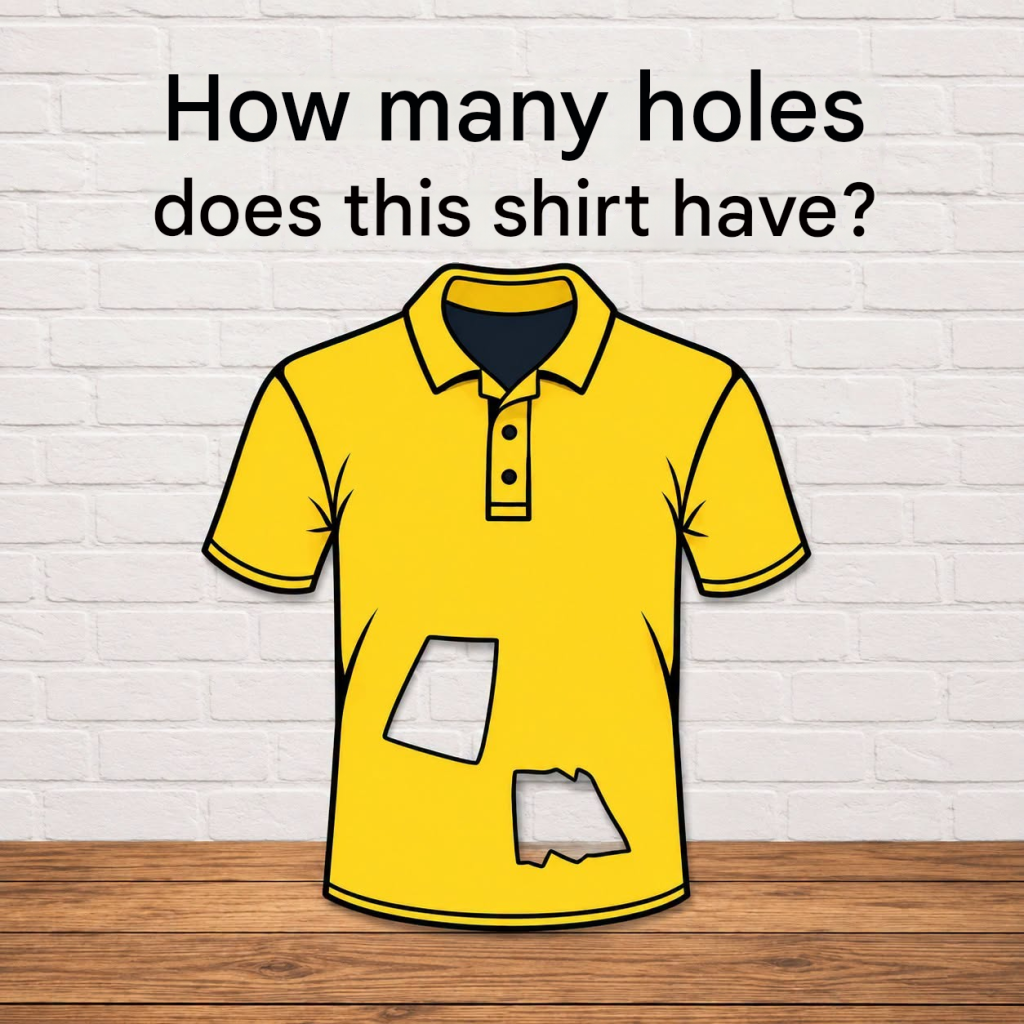 How many holes does this shirt have? The viral riddle that tests your logic