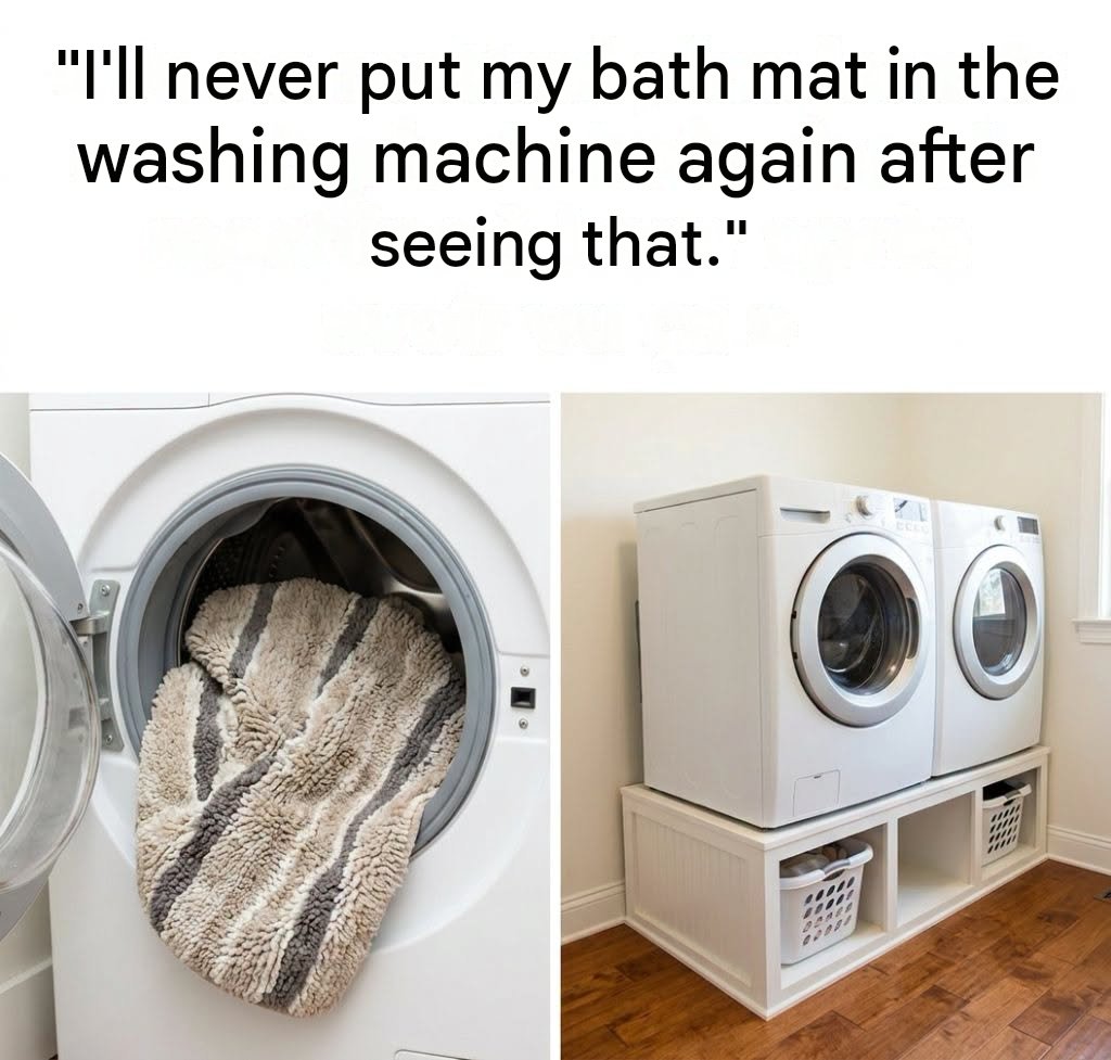 Washing Your Bath Mat in the Machine? 🛁⚠️ See why it can cause problems 👇